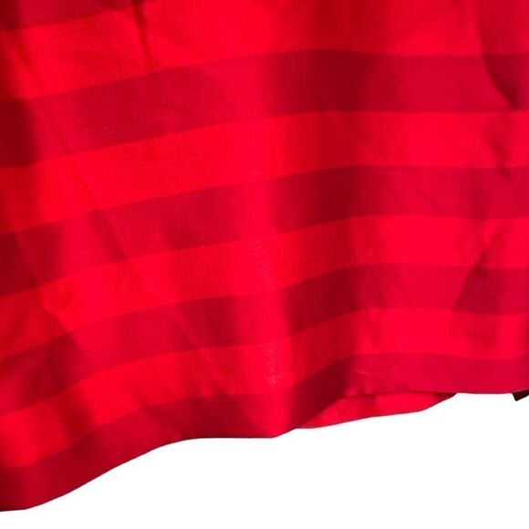 Banana Republic red and burgundy striped satin blouse - Picture 4 of 8